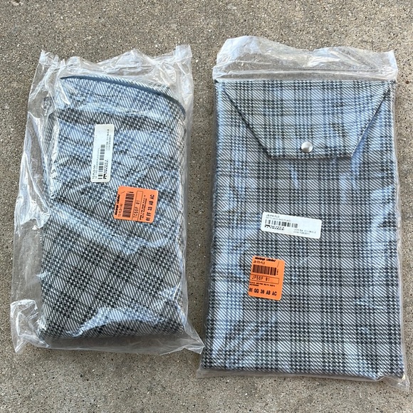 1964-1973 FORD MUSTANG 14" VINYL TIRE COVER & JACK BAG SET PLAID - SCOTT DRAKE - Picture 3 of 6